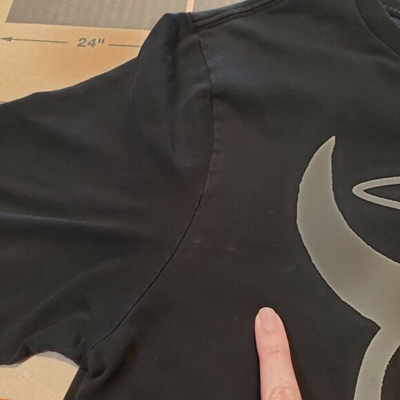 Converse Unisex Black Graphic Tee Small Demon Halo Alternative Streetwear Goth - Picture 8 of 13